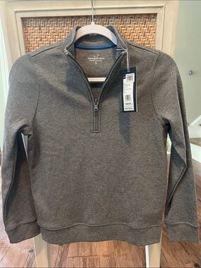Vineyard Vines Men's Charcoal Zip-Neck Pullover